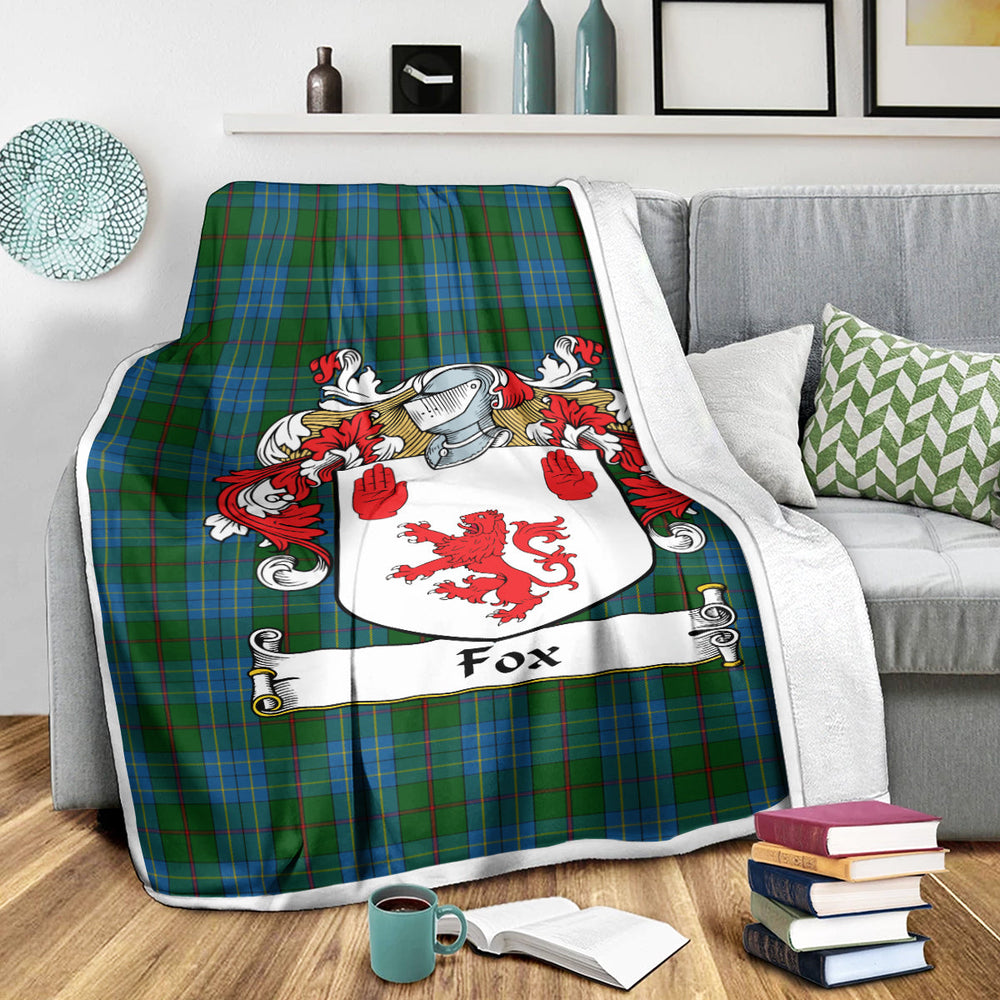 Clan Fox Hunting Family Tartan Coat Of Arms BlanketsPL85 Clan Hall Tartan Today   
