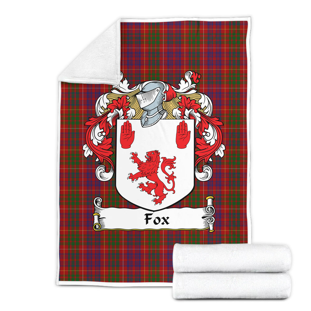 Clan Fox Red Family Tartan Coat Of Arms BlanketsNR75 Clan Hall Tartan Today   
