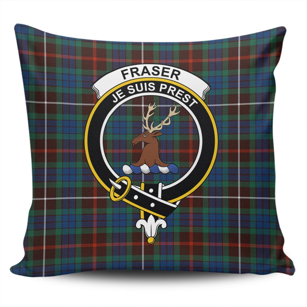 Clan Fraser Hunting Ancient Tartan Crest Pillow Cover XA64 Clan Fraser Tartan Today   