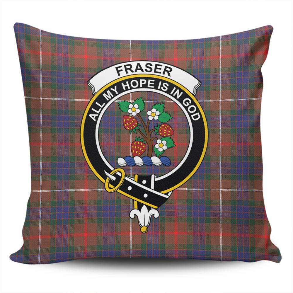Clan Fraser Hunting Modern Tartan Crest Pillow Cover SL64 Clan Fraser Tartan Today   