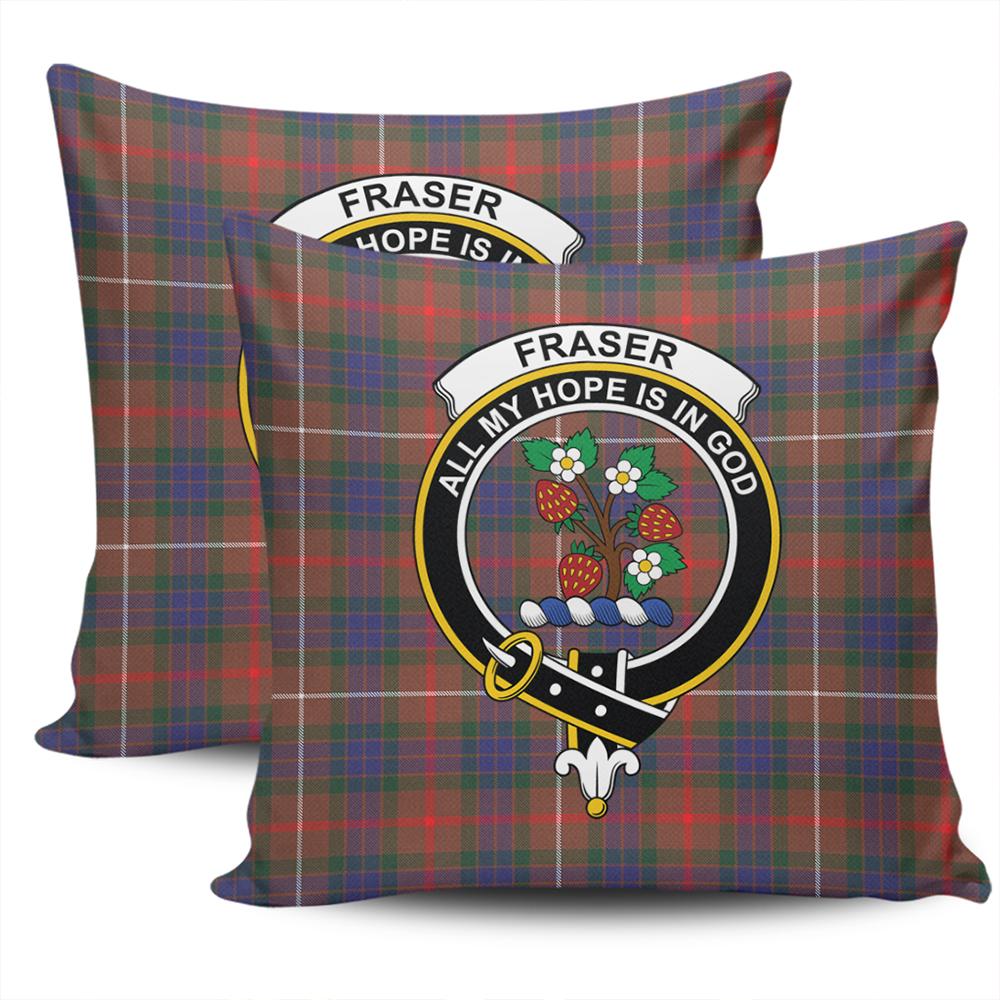 Clan Fraser Hunting Modern Tartan Crest Pillow Cover SL64 Clan Fraser Tartan Today   