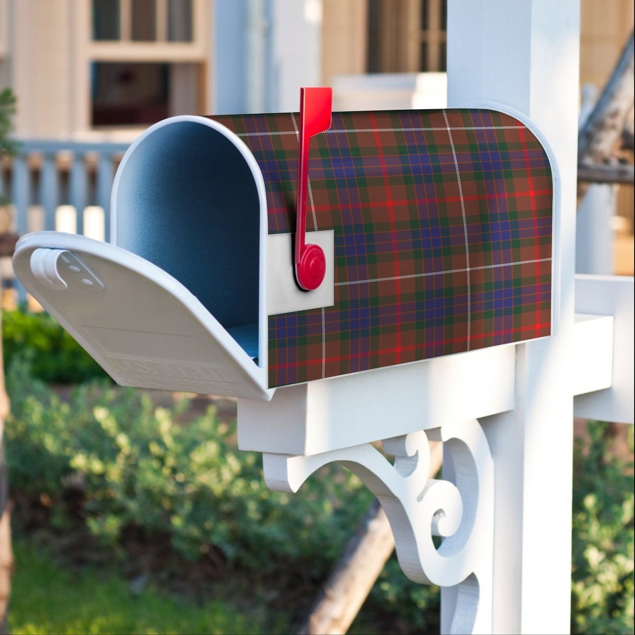 Clan Fraser Hunting Modern Tartan Crest Mailbox SC26 Clan Fraser Tartan Today   