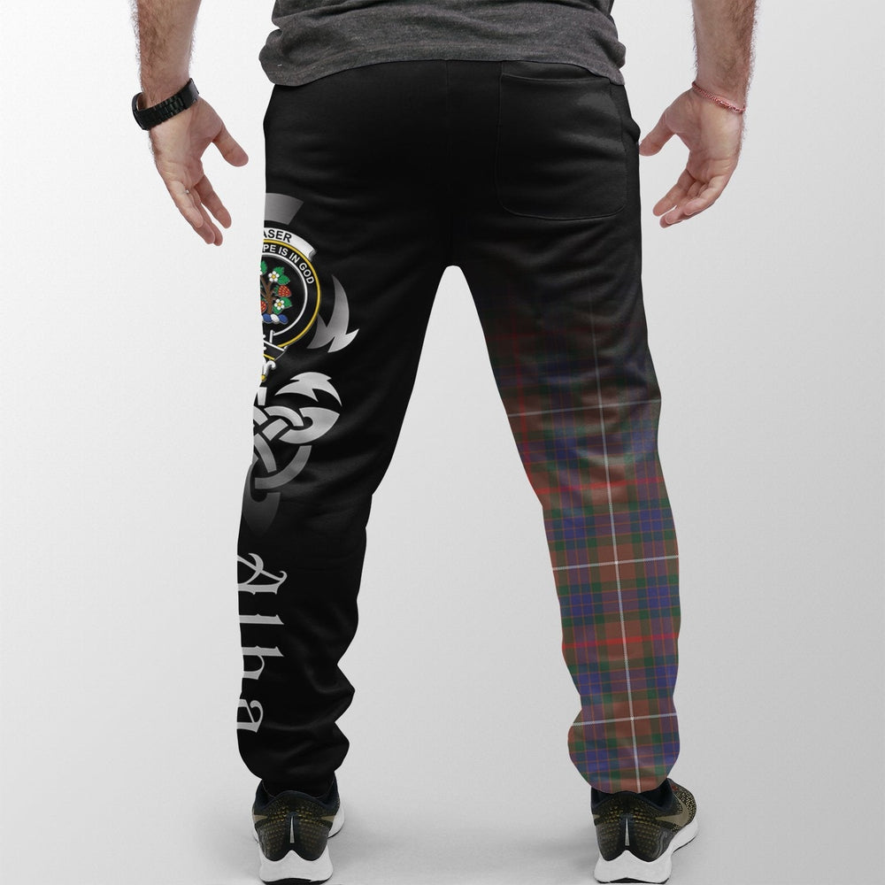 Clan Fraser Hunting Modern Tartan Crest Jogger Sweatpants  Alba Celtic Style IB15 Clan Fraser Tartan Today   