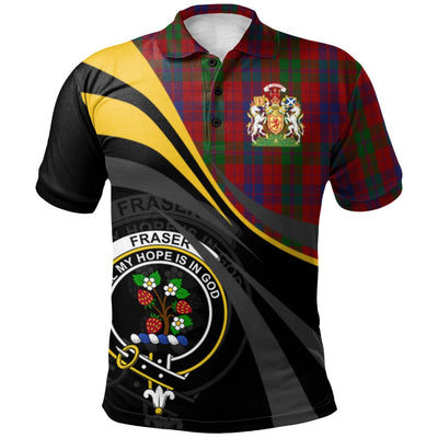 Clan Fraser 02 Tartan Polo Shirt - Royal Coat Of Arms Style