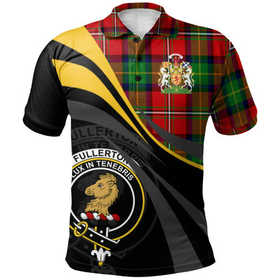Clan Fullerton Tartan Polo Shirt - Royal Coat Of Arms Style