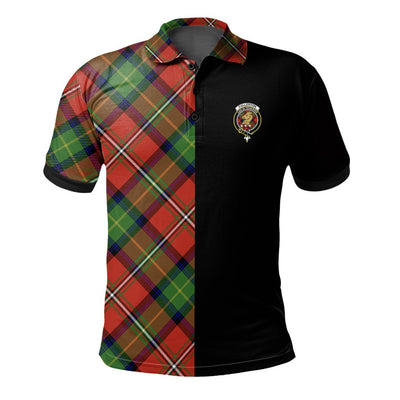 Clan Fullerton Tartan Polo Shirt Half of Me - Cross Style
