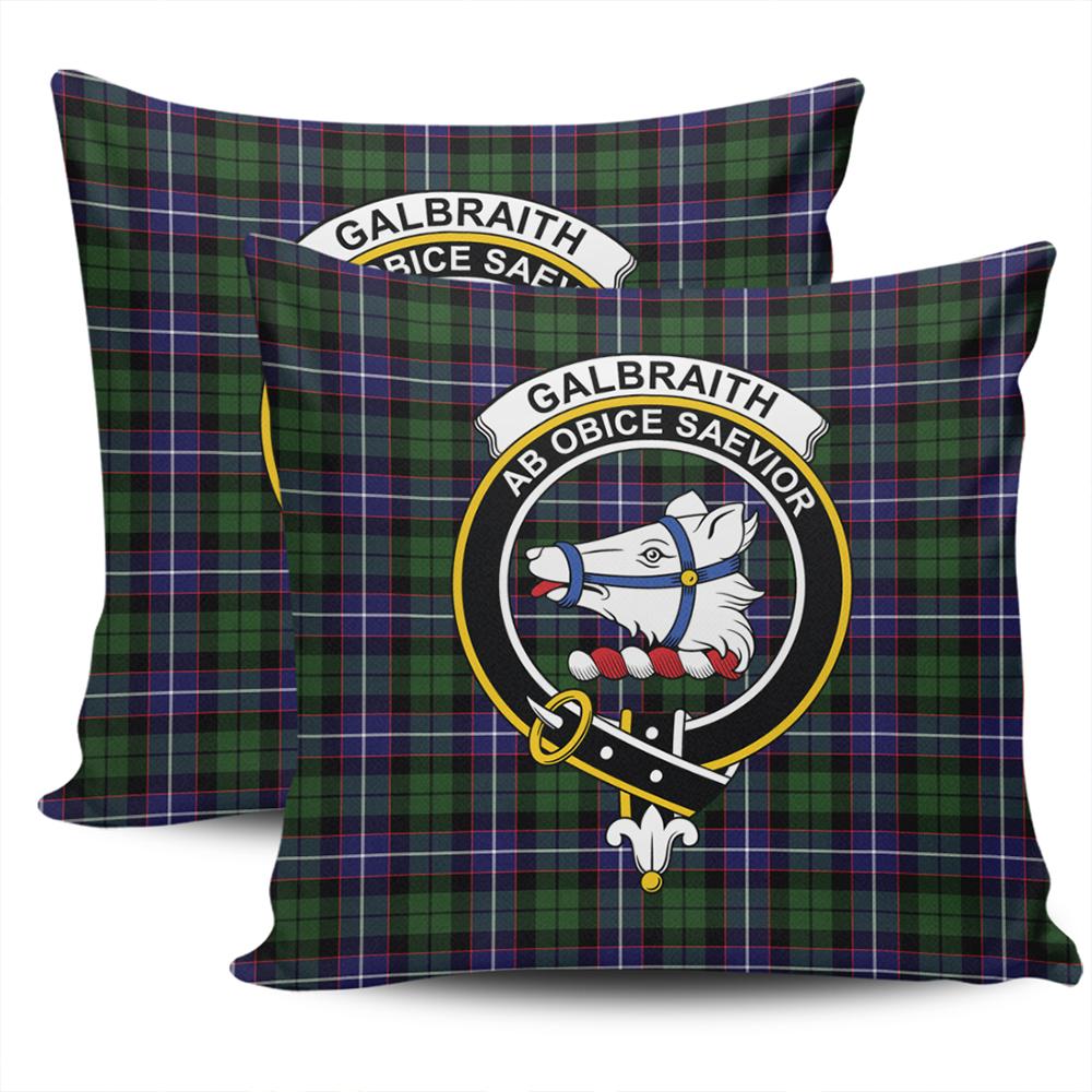 Clan Galbraith Modern Tartan Crest Pillow Cover OA83 Clan Rait Tartan Today   