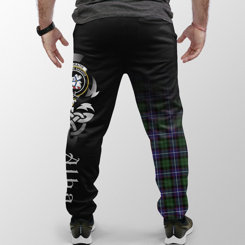 Clan Galbraith Modern Tartan Crest Jogger Sweatpants  Alba Celtic Style HQ77 Clan Rait Tartan Today   