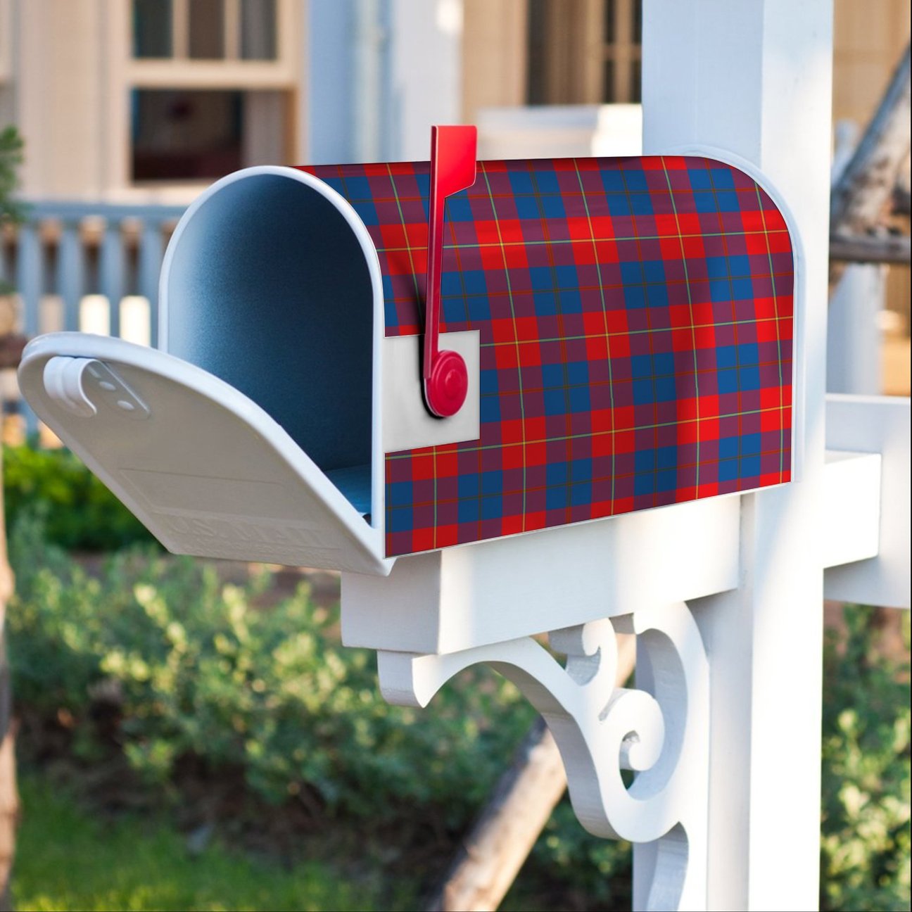 Clan Galloway Red Tartan Crest Mailbox EY98 Clan Galloway Tartan Today   