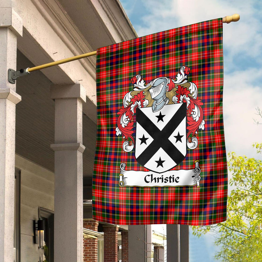 Clan Christie Tartan Crest Garden Flag