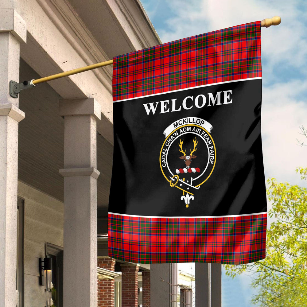 Clan McKillop Tartan Crest Black Garden Flag ZE84 Clan Garden Tartan Today   