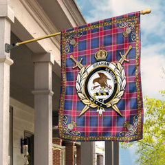 Clan Graham of Menteith Red Tartan Crest Garden Flag  - Celtic Thistle  BW54 Clan Graham Tartan Today   