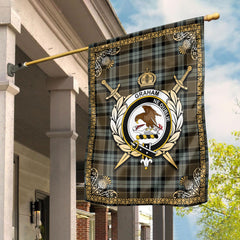 Clan Graham of Menteith Weathered Tartan Crest Garden Flag  - Celtic Thistle  KE76 Clan Graham Tartan Today   