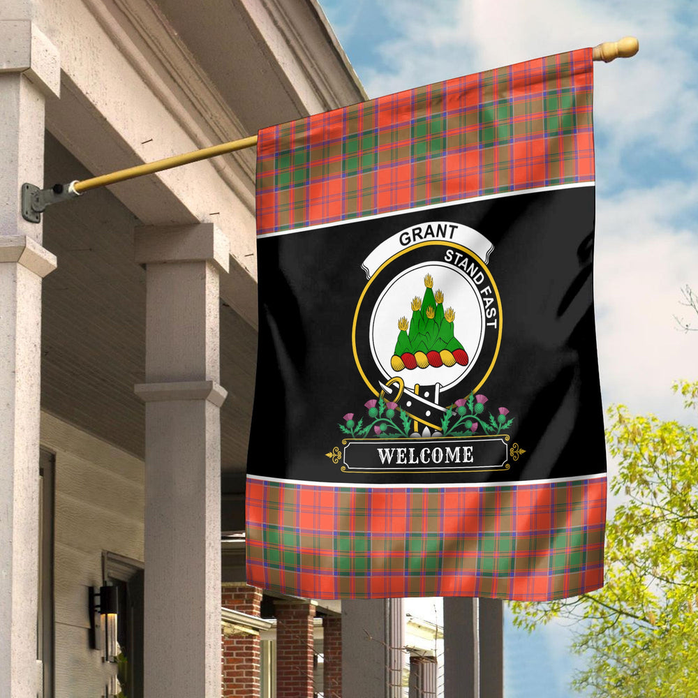 Clan Grant Ancient Tartan Crest Garden Flag  - Welcome  EX80 Clan Grant Tartan Today   
