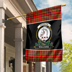 Clan Hepburn Tartan Crest Garden Flag  - Welcome  OS97 Clan Hepburn Tartan Today   