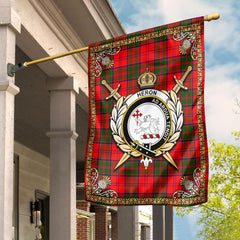 Clan Heron Tartan Crest Garden Flag  - Celtic Thistle  YD53 Clan Heron Tartan Today   