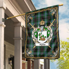 Clan Hyslop Tartan Crest Garden Flag  - Celtic Thistle  FY74 Clan Garden Tartan Today   