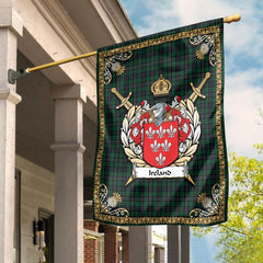 Clan Ireland Tartan Crest Garden Flag  - Celtic Thistle  QK94 Clan Garden Tartan Today   