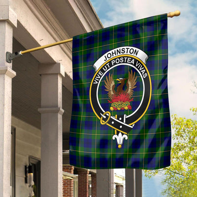 Clan Johnston of Caskieben Modern Tartan Crest Garden Flag HJ19