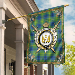 Clan Johnstone Ancient Tartan Crest Garden Flag  - Celtic Thistle  ZC83 Clan Johnstone Tartan Today   