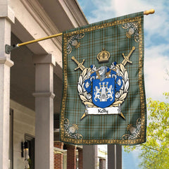 Clan Kelly Dress Tartan Crest Garden Flag  - Celtic Thistle  WD56 Clan Kelly Tartan Today   