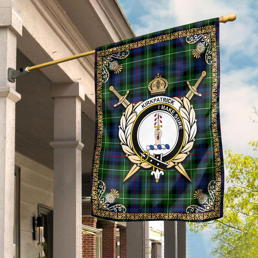 Clan Kirkpatrick Tartan Crest Garden Flag
