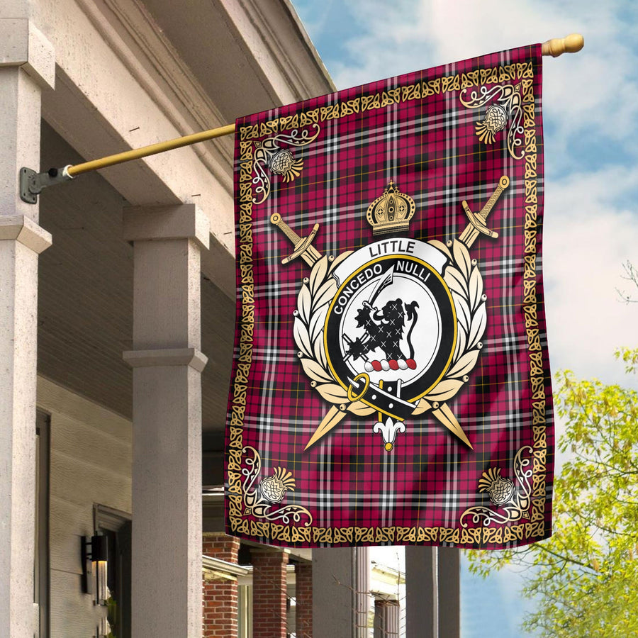 Clan Little Tartan Crest Garden Flag
