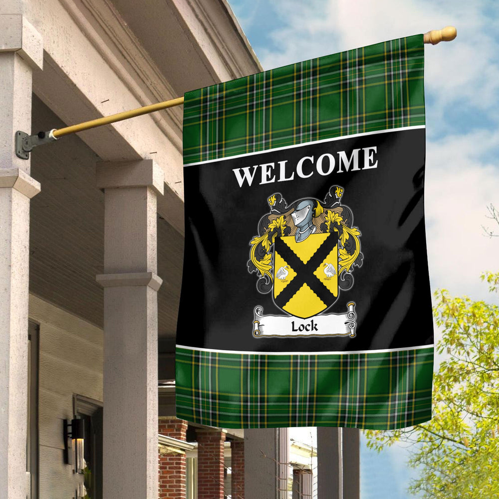 Clan Lock Tartan Crest Black Garden Flag NW46 Clan Garden Tartan Today   