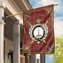 Clan MacAlister Modern Tartan Crest Garden Flag  - Celtic Thistle  JN53 Clan MacAlister Tartan Today   