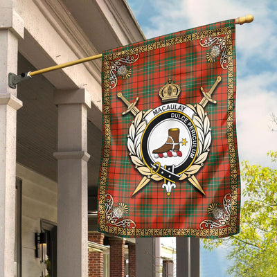 Clan MacAulay Ancient Tartan Crest Garden Flag - Celtic Thistle SG85