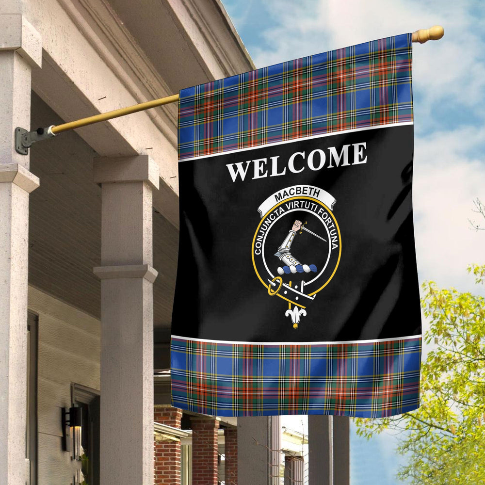 Clan MacBeth Ancient Tartan Crest Black Garden Flag ZD84 Clan MacBeth Tartan Today   