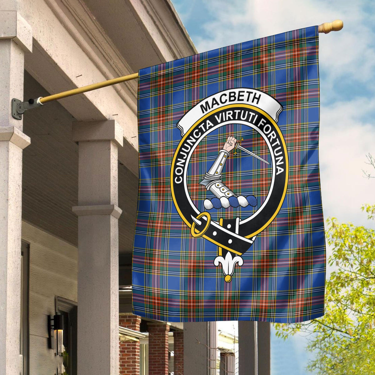 Clan MacBeth Ancient Tartan Crest Garden Flag CU17 Clan MacBeth Tartan Today   
