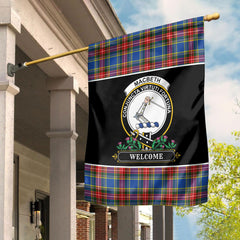 Clan MacBeth Modern Tartan Crest Garden Flag  - Welcome  RL25 Clan MacBeth Tartan Today   