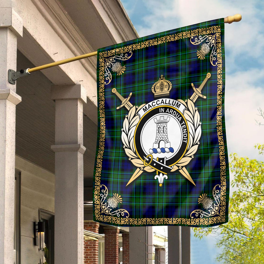 Clan MacCallum Modern Tartan Crest Garden Flag