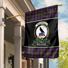Clan MacDonnell of Glengarry Modern Tartan Crest Garden Flag  - Welcome  BW31 Clan Glen Tartan Today   