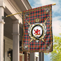 Clan MacDuff Ancient Tartan Crest Garden Flag  - Celtic Thistle  IM84 Clan MacDuff Tartan Today   
