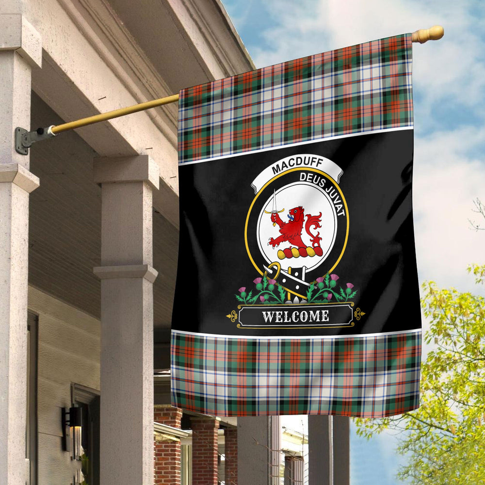 Clan MacDuff Dress Ancient Tartan Crest Garden Flag  - Welcome  KH43 Clan MacDuff Tartan Today   