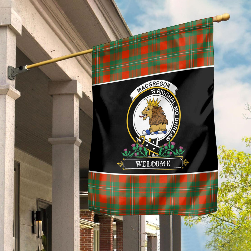 Clan MacGregor Ancient Tartan Crest Garden Flag  - Welcome  LS97 Clan MacGregor Tartan Today   