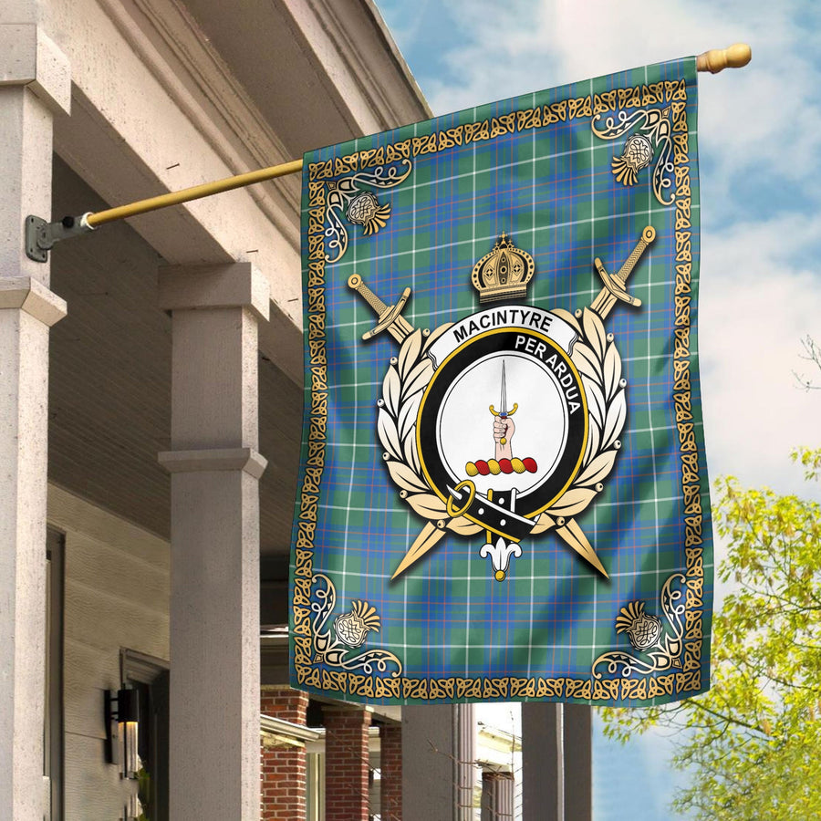 Clan MacIntyre Hunting Ancient Tartan Crest Garden Flag