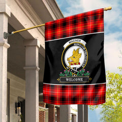 Clan MacIver Modern Tartan Crest Garden Flag  - Welcome  AM81 Clan Garden Tartan Today   