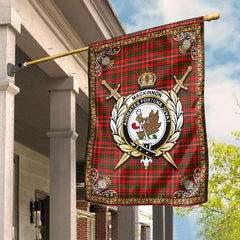 Clan MacKinnon Modern Tartan Crest Garden Flag  - Celtic Thistle  OB60 Clan MacKinnon Tartan Today   
