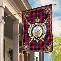Clan MacLachlan Modern Tartan Crest Garden Flag  - Celtic Thistle  ZQ40 Clan Garden Tartan Today   