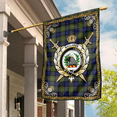 Clan MacLaren Modern Tartan Crest Garden Flag  - Celtic Thistle  KJ85 Clan Garden Tartan Today   