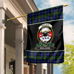 Clan MacLeod of Harris Modern Tartan Crest Garden Flag  - Welcome  PO88 Clan Garden Tartan Today   