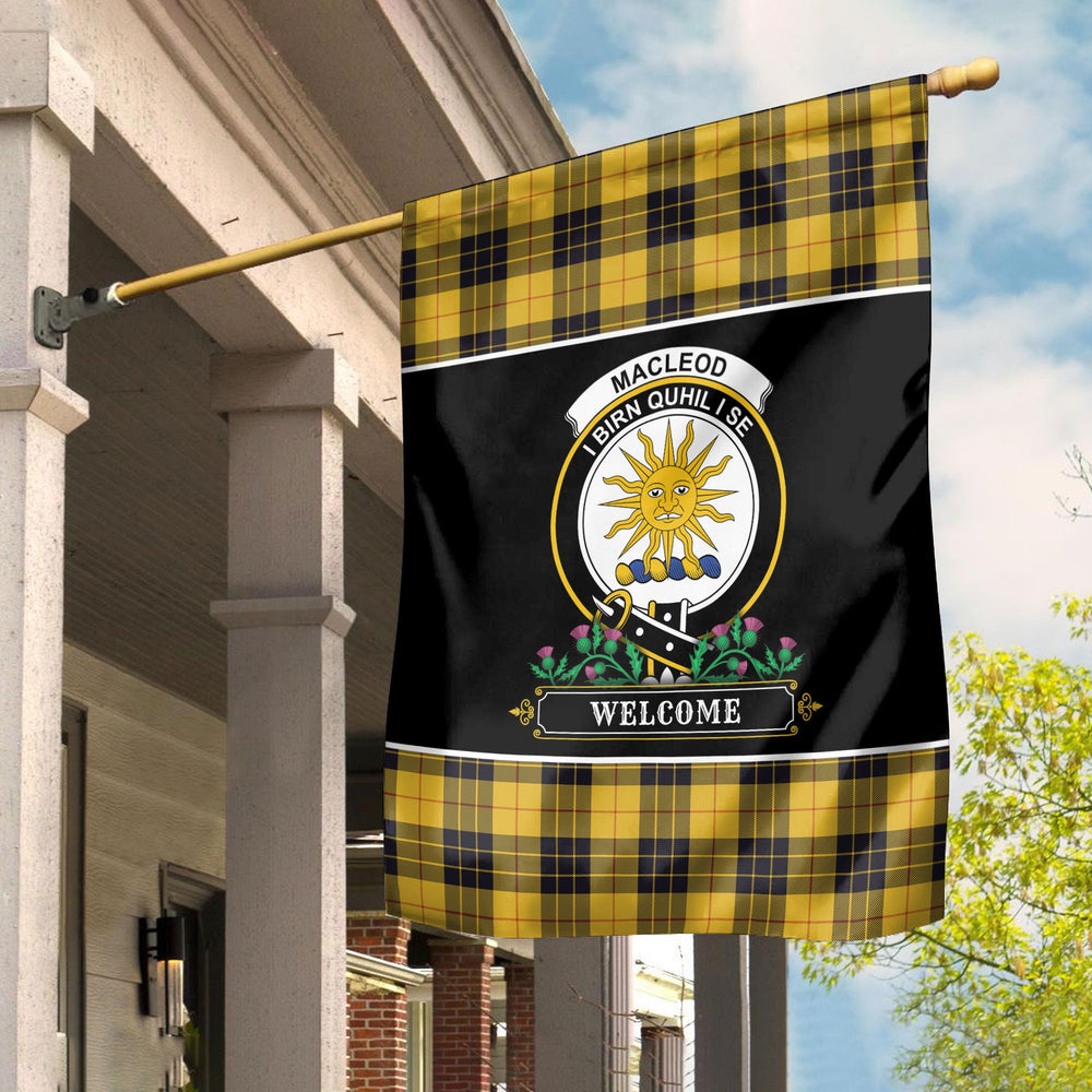 Clan MacLeod of Lewis Ancient Tartan Crest Garden Flag  - Welcome  SI15 Clan Garden Tartan Today   