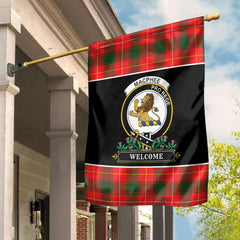 Clan MacPhee Modern Tartan Crest Garden Flag  - Welcome  UT87 Clan MacPhee_MacFie Tartan Today   