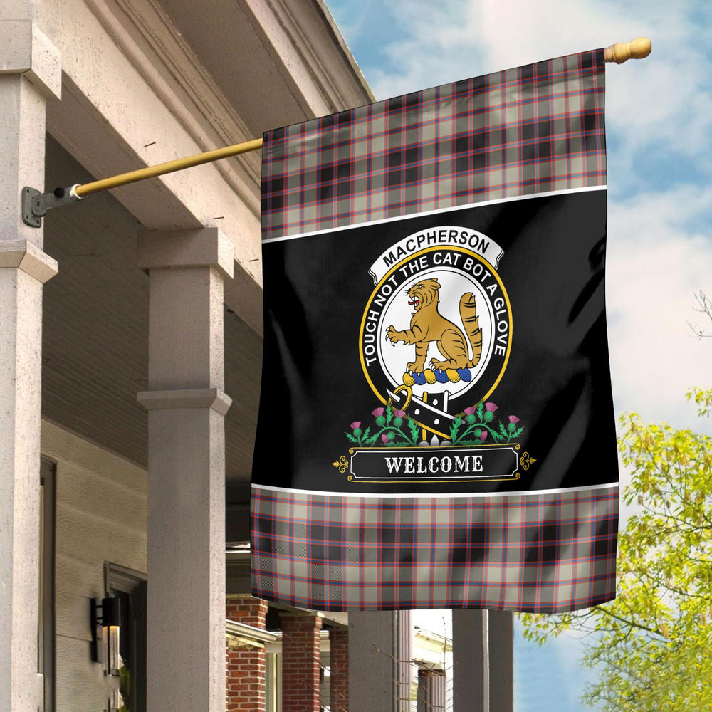 Clan MacPherson Hunting Ancient Tartan Crest Garden Flag  - Welcome  NT55 Clan MacPherson Tartan Today   