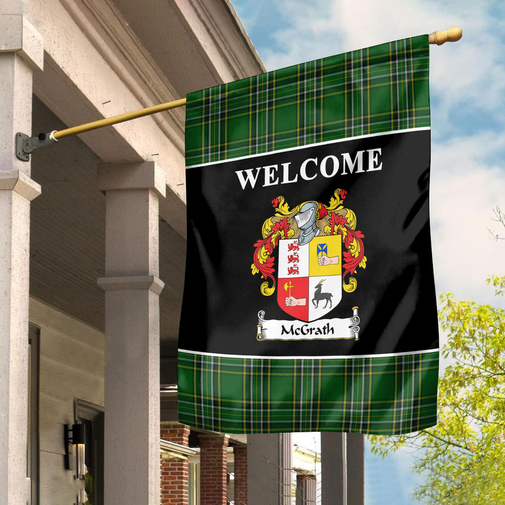 Clan McGrath Tartan Crest Black Garden Flag FD59 Clan Garden Tartan Today   