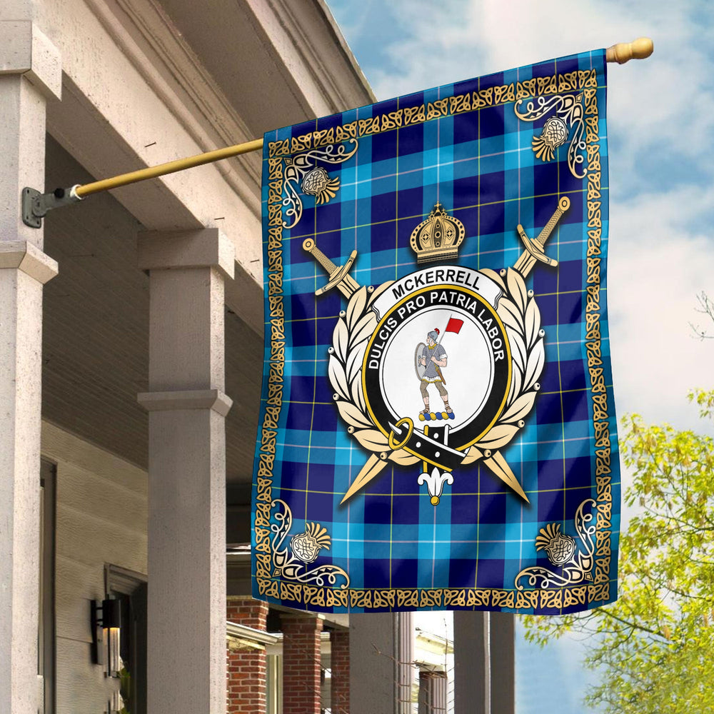 Clan McKerrell Tartan Crest Garden Flag  - Celtic Thistle  IN23 Clan Kerr Tartan Today   