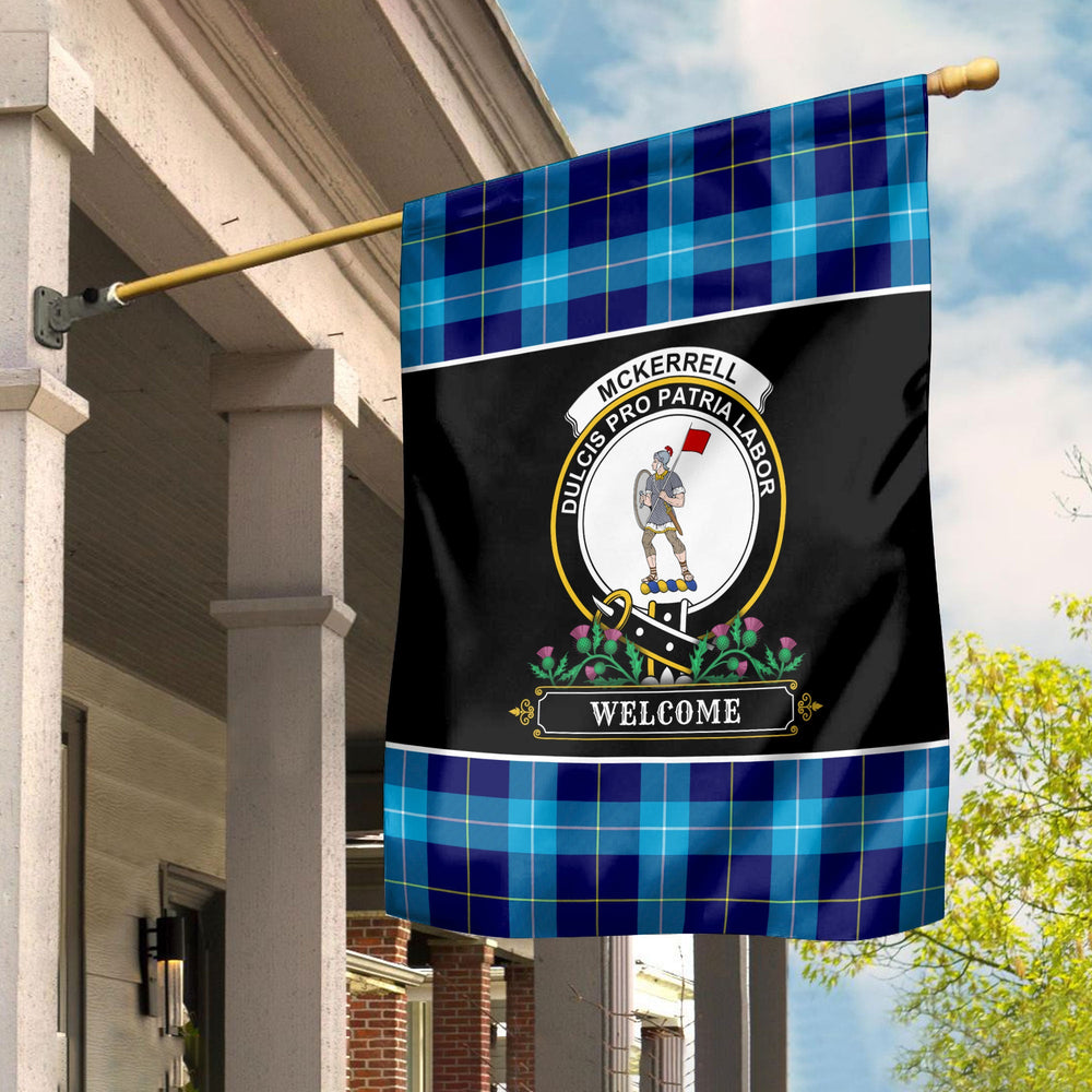 Clan McKerrell Tartan Crest Garden Flag  - Welcome  OH54 Clan Kerr Tartan Today   